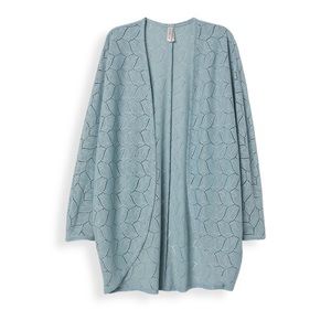 H&M Light Teal Eyelet Kimono